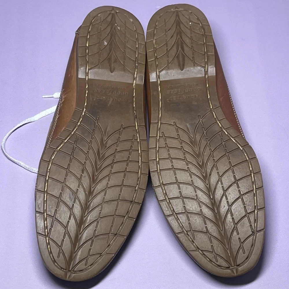 Currier & Branch Men 11 Loafers Aquatred Goodyear Soles Boat Leather Shoes Brown